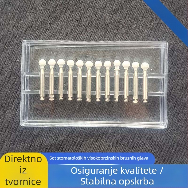 Stomatološki set visokog brzinskog brušenja, 12 komada, glave za poliranje porculana i smolne keramike