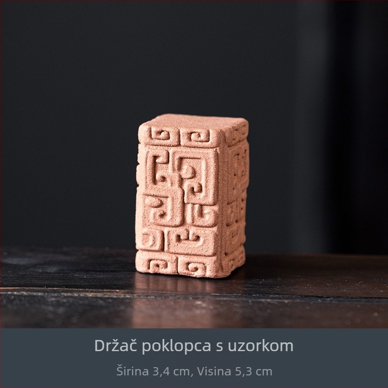 Držač poklopca za čajnik - keramički retro ljubičasta glina, pribor za čajnu ceremoniju