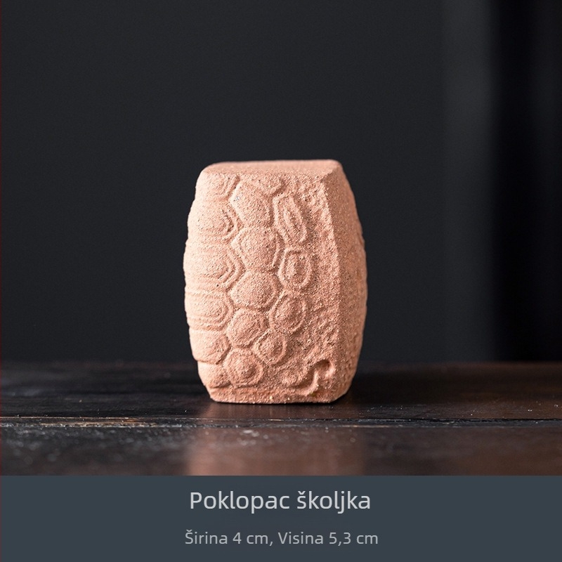 Držač poklopca za čajnik - keramički retro ljubičasta glina, pribor za čajnu ceremoniju