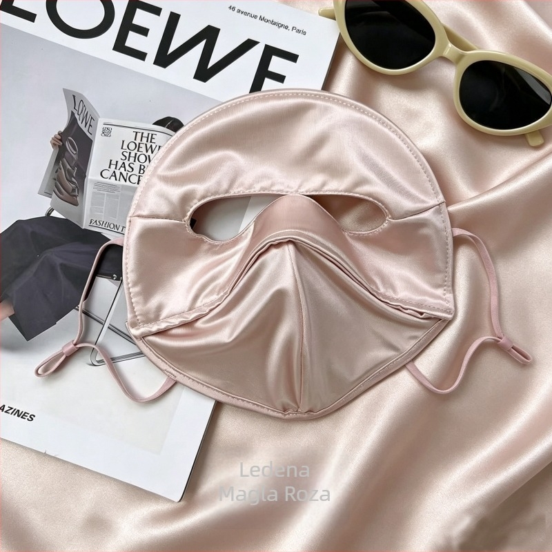 Ice Silk maska za cijelo lice s UV zaštitom za žene, ljetna tanka i prozračna maska za outdoor vožnju biciklom