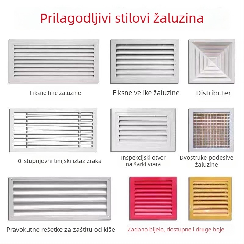Proširenje izlaza zraka za centralni klimat uređaj, prilagođena linearna lamelarna rešetka, ugrađena bez okvira, minimalistički ABS povratni otvor zraka