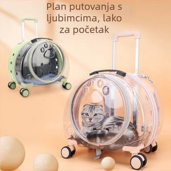 Prozirni akrilni ruksak za kućne ljubimce s velikim kapacitetom, prijenosni dizajn kapsule za pse