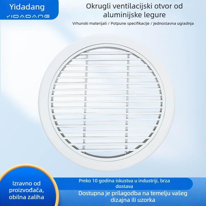 Lamela za ventilaciju od aluminijske legure/ABS, jednoslojna i dvostruko slojevita rešetkasta vrata sa šarnirom, izlaz zraka i povrat zraka