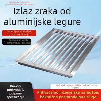 Aluminijska gril za zrak s prilagodljivom jednoslojnom ili dvostrukom rešetkom za povrat zraka, sustav svježeg zraka, lamelirana ventilacija, kišootporni izlaz