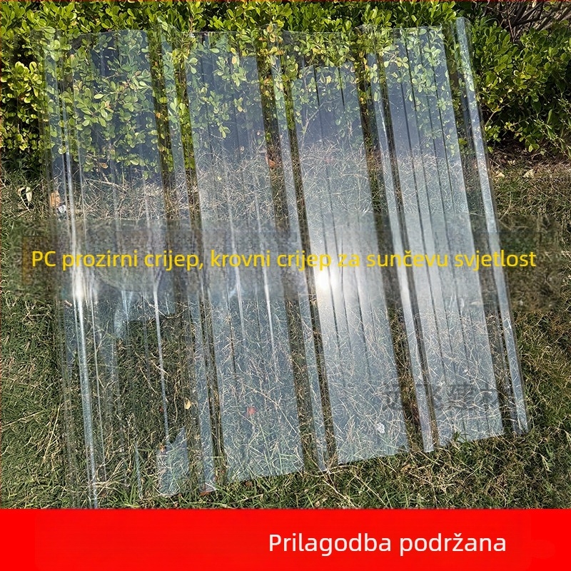 Prilagođeni 900-type transparentni PC polikarbonatni valoviti panel za krovno osvjetljenje