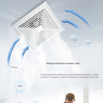 Northern Fir DDPQS01070 Stropni ispušni ventilator za kupaonicu i kuhinju, tih i snažan
