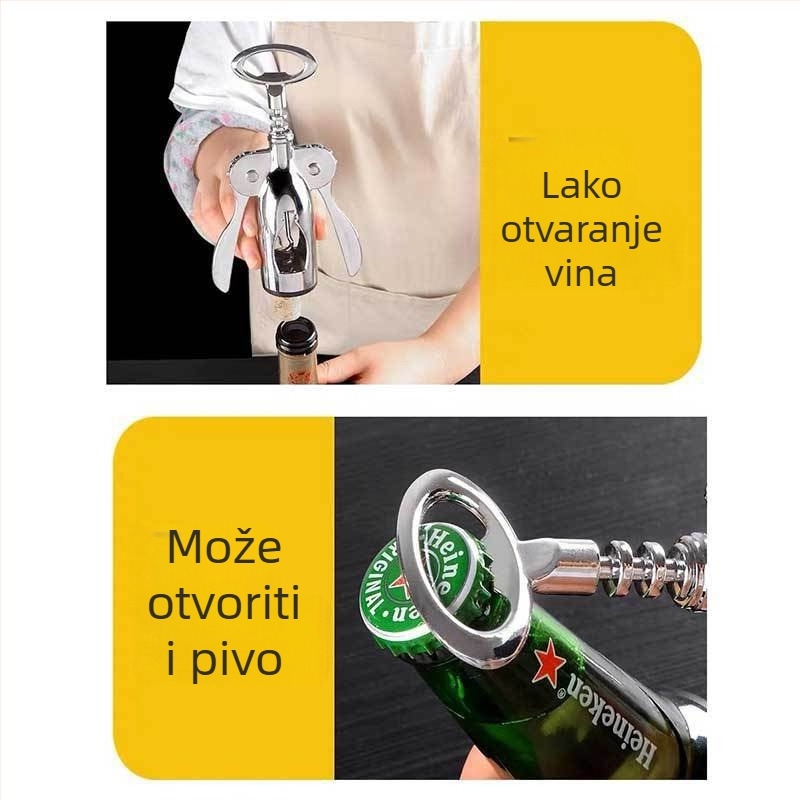 Višenamjenski otvarač za boce vina za kućnu i hotelsku upotrebu