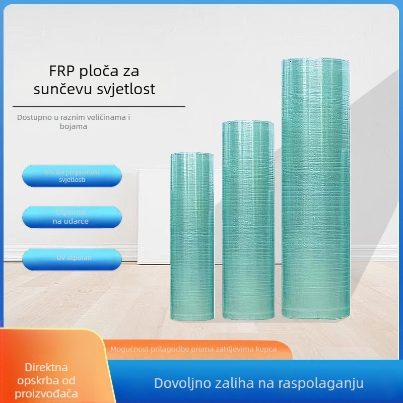 FRP prozirne rasvjetne ploče, vlaknastostaklene ploče otporne na kiseline i lužine, prozirne ploče, plastične kišne nadstrešnice, otporne na koroziju ploče