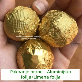 Zlatna folija za hranu / aluminijska folija: pakiranje za sezam kuglice, čaj Pu'er s čokoladom, Pu'er čaj s narančom i Pu'er tuocha