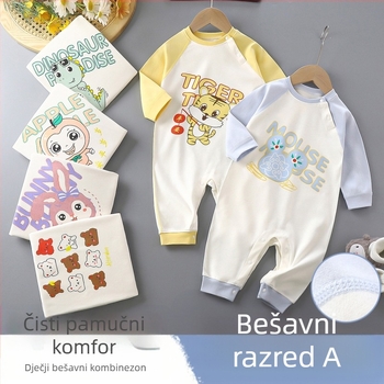 Novorođeni romper od pamuka s dugim rukavima, unisex, proljeće i jesen