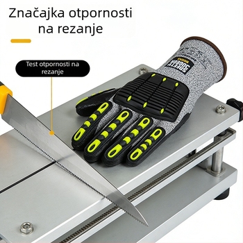 Rukavice protiv sudara, Razina 5 otporne na rezanje, Za popravak automobila, Deblje, Otporne na trošenje, Apsorbiraju udarce