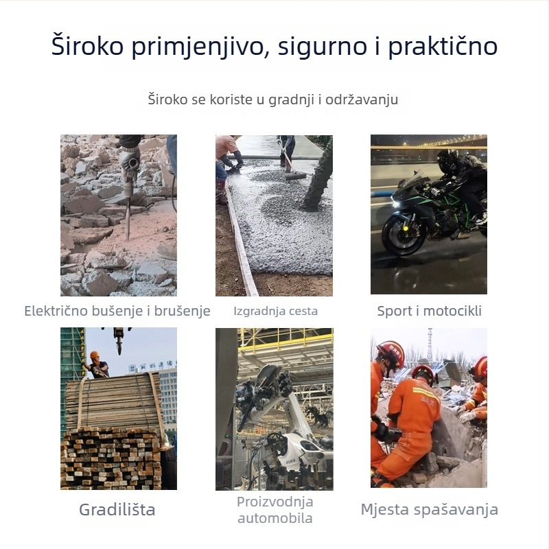 Rukavice protiv sudara, Razina 5 otporne na rezanje, Za popravak automobila, Deblje, Otporne na trošenje, Apsorbiraju udarce