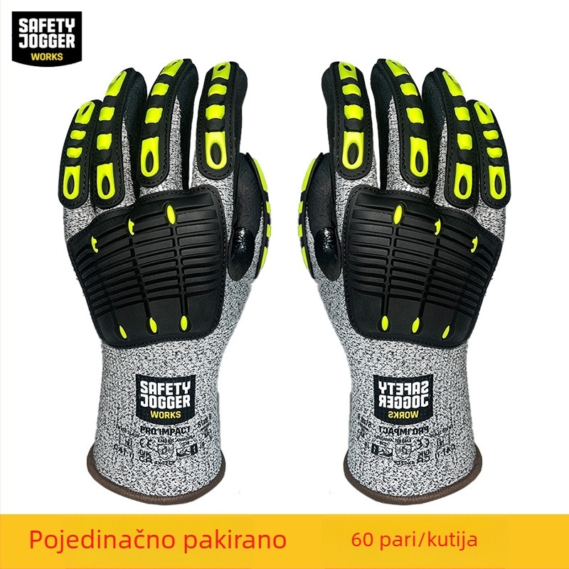 Rukavice protiv sudara, Razina 5 otporne na rezanje, Za popravak automobila, Deblje, Otporne na trošenje, Apsorbiraju udarce