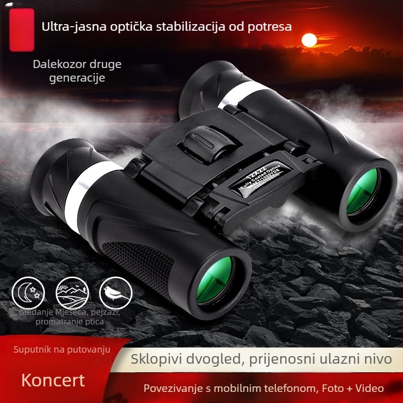 Profesionalni binokular visokog povećanja i HD kvalitete za koncerte, prenosivi za fotografiranje mobitelom, za djecu i odrasle, na otvorenom