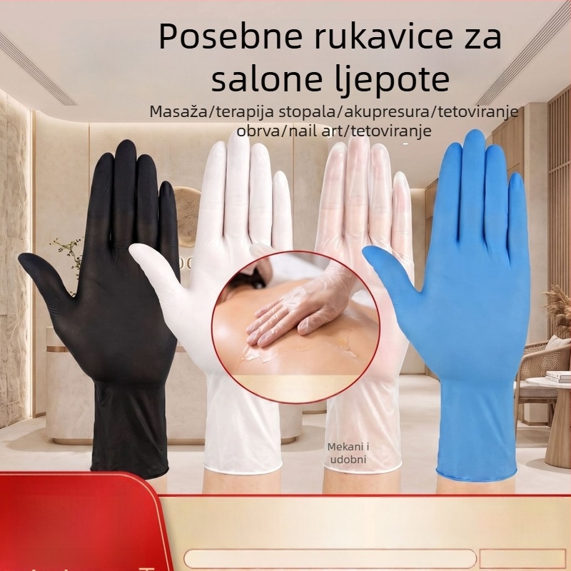 Jednokratne PVC vodootporne rukavice za kozmetičke salone, masaža stopala i masaža tijela s uljem