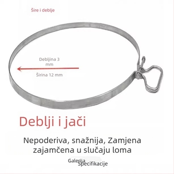 Ekstra široka i debela daska za rezanje od nehrđajućeg čelika s ojačanim čeličnim prstenom, otporna na pucanje.