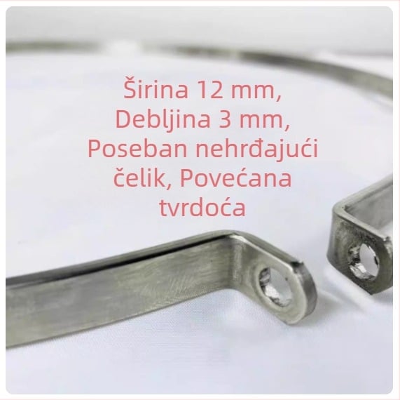 Ekstra široka i debela daska za rezanje od nehrđajućeg čelika s ojačanim čeličnim prstenom, otporna na pucanje.