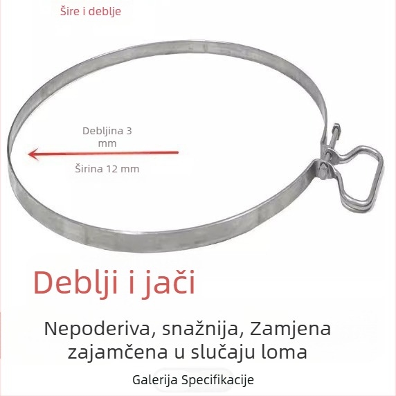 Ekstra široka i debela daska za rezanje od nehrđajućeg čelika s ojačanim čeličnim prstenom, otporna na pucanje.