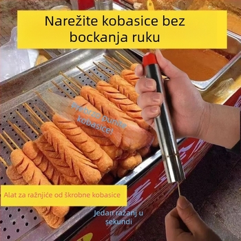 Nehrđajući čelični alat za provlačenje kobasica za početnike, učinkovit i jednostavan za upotrebu za štandove