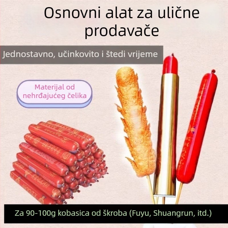 Nehrđajući čelični alat za provlačenje kobasica za početnike, učinkovit i jednostavan za upotrebu za štandove