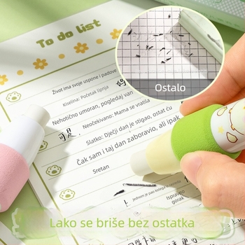 Kaba Bear crtani gum s mehanizmom pritiska i vučenja, mekanizam pritiskanja i vučenja, mekan zahvat, kreativna guma za školu