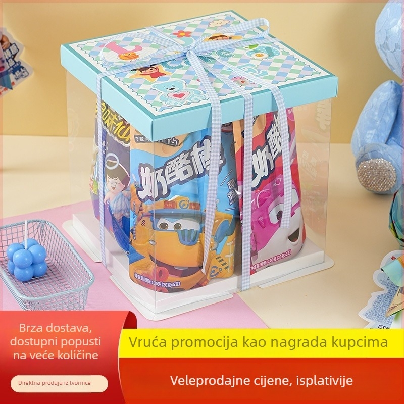 Set kutija za poklon snackova za Dan djece – prazna kutija za tortu i kutije za slatkiše