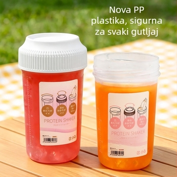 Prijenosna šejk čaša za kavu s proteinom i praškom za izgradnju mišića, jednostavna za čišćenje, miješajuća čaša za mliječni prah, mlijeko, sojino mlijeko i vodu