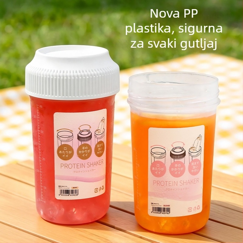 Prijenosna šejk čaša za kavu s proteinom i praškom za izgradnju mišića, jednostavna za čišćenje, miješajuća čaša za mliječni prah, mlijeko, sojino mlijeko i vodu
