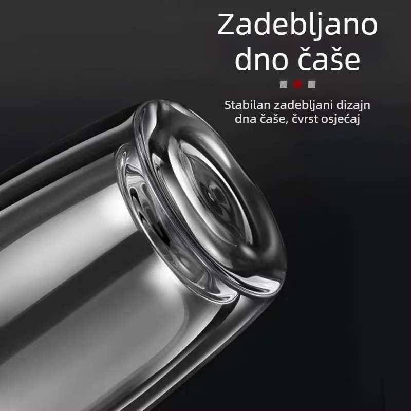 Šalica u obliku jajeta s poklopcem na jedno dodirivanje, dvostruko staklo, velika kapaciteta, otporna na toplinu