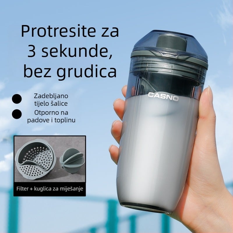 Shaker za proteine za fitness, 2026 novi model, prijenosni, otporni na visoke temperature, kuglica za miješanje prehrambene klase