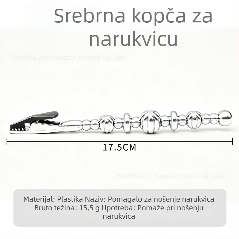 Pomoćna kopča za narukvicu s aligator klipsom za jednostavno oblačenje, alat za nakit