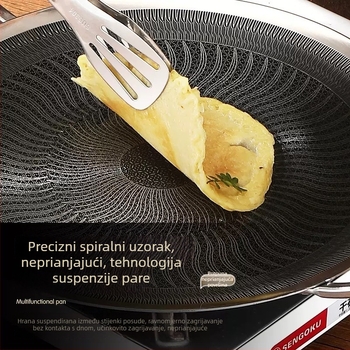 Ekstra debela roštiljska ploča od 316 Nerđajućeg čelika, s non-stick premazom, za vanjsku pripremu, bez dima, kompatibilna s plinskim štednjakom i indukcijskom pločom