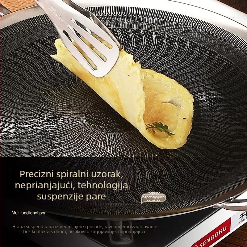 Ekstra debela roštiljska ploča od 316 Nerđajućeg čelika, s non-stick premazom, za vanjsku pripremu, bez dima, kompatibilna s plinskim štednjakom i indukcijskom pločom