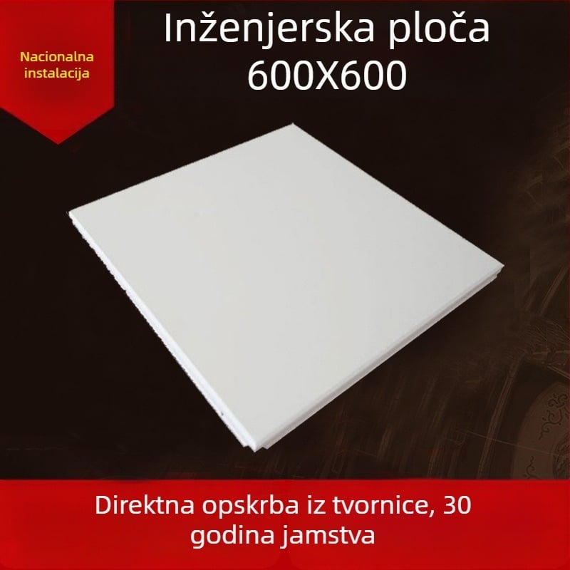 600x600 aluminijska pločica za strop, integrirani strop za ured