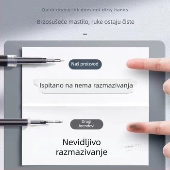 Punjenje za olovku 0,5 mm crno, neutralno mastilo, brzo sušeće, push-type, velika kapaciteta, vrh četkaste vrste u obliku tikve