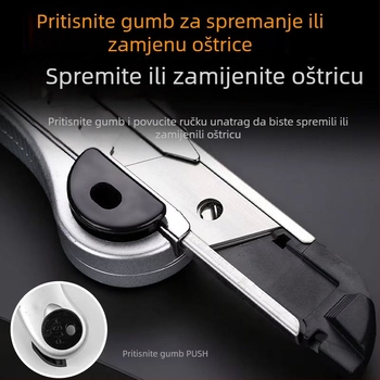 012 Komplet od pet velikih višenamjenskih noževa za industrijsku upotrebu, otvarač kutija, višenamjenski nož, nož za tapete