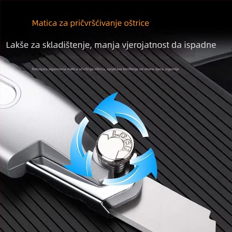012 Komplet od pet velikih višenamjenskih noževa za industrijsku upotrebu, otvarač kutija, višenamjenski nož, nož za tapete