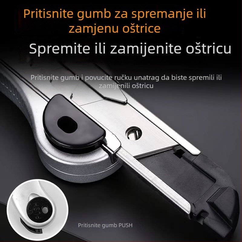 012 Komplet od pet velikih višenamjenskih noževa za industrijsku upotrebu, otvarač kutija, višenamjenski nož, nož za tapete