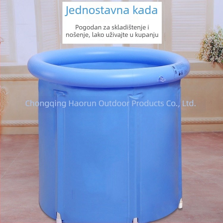 Sklopiva kadica za odrasle s mrežastim PVC materijalom, kompaktna za kućnu upotrebu