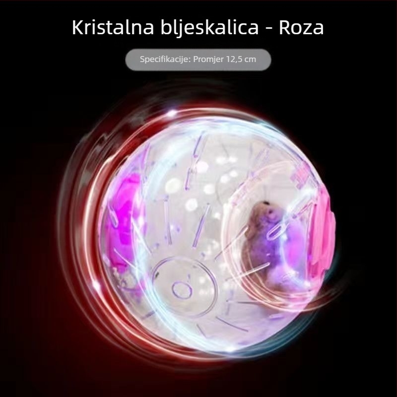 Igračka za hamstera: trkaća lopta i točak sa stalkom za male životinje - vježba lopta, rolajuća lopta protiv dosade