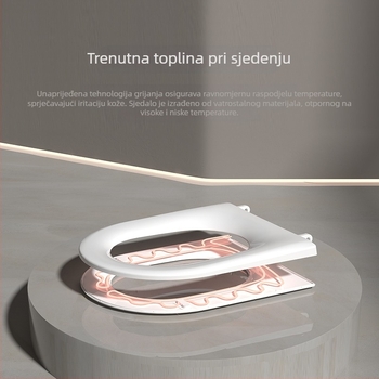 Pametna grijana električna sjednica za WC s UV sterilizacijom, universalna prilagodba, stalna temperatura, sporo zatvaranje za kućnu upotrebu