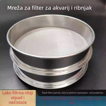 Nehrđavi čelik — ultrafina kružna mreža za filtriranje akvarija i ribnjaka