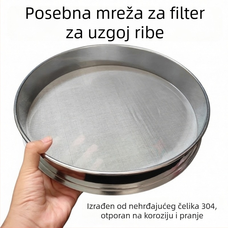 Nehrđavi čelik — ultrafina kružna mreža za filtriranje akvarija i ribnjaka