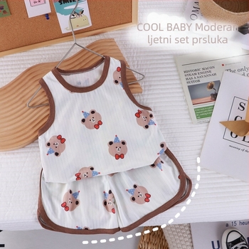 Djeca lagani dvodijelni set pidžama s karikaturama printom, unisex