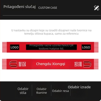 Pleteni jacquard šal s resicama za navijače nogometnih klubova