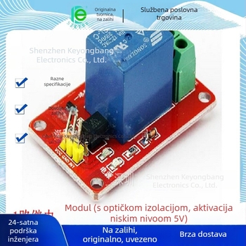 1-kanalni rele modul s optičkom izolacijom, 5V aktivacija niske razine, dodatak za robotsku kolicu