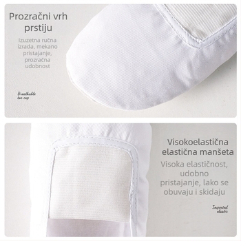 Ljetne unutarnje plesne cipele za djevojčice s mekanom potplatom – za pozornicu, balet, moderni ples i jogu