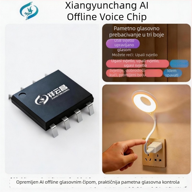 Xiangyunchang IC za prepoznavanje glasa za pametnu bravu uz serijski komunikacijski protokol i glasovno upravljanje