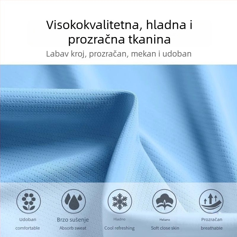 Muški bezrukavni top od poliestera s ice silk učinkom, ljeto 2026, sportsko trčanje i trening košarke