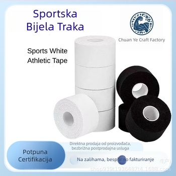 Bijela ljepljiva sportska traka za podršku zapešća, koljena i gležnja – terapijska traka za vježbanje